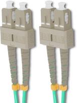 Tinklo kabelis Qoltec SC/UPC - SC/UPC 54353 SC/UPC, SC/UPC, 1 m, ruda sp./žalia sp.