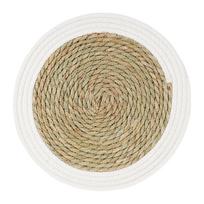 Stalo padėkliukas Ambition Boho Natural, 35 cm x 35 cm x 35 cm, Ruda sp./Balta sp.