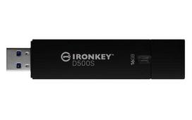 USB atmintinė Kingston IronKey D500S, juoda sp., 16GB