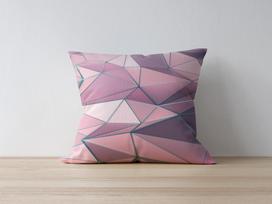 Dekoratyvinės pagalvėlės užvalkalas Mioli Decor a1221, violetinė sp./įvairių spalvų, 43 cm x 43 cm