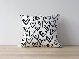 Dekoratyvinės pagalvėlės užvalkalas Mioli Decor 1076, balta sp./juoda sp., 43 cm x 43 cm
