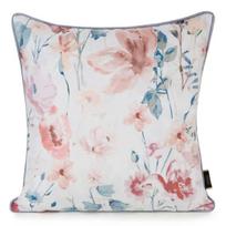 Dekoratyvinės pagalvėlės užvalkalas Velvet 156, mėlyna sp./balta sp./rožinė sp., 45 cm x 45 cm