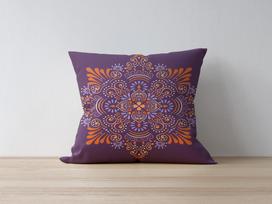 Dekoratyvinės pagalvėlės užvalkalas Mioli Decor 1205, violetinė sp., 43 cm x 43 cm