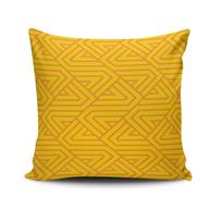 Dekoratyvinės pagalvėlės užvalkalas Mioli Decor NKLF-230, balta sp./geltona sp., 43 cm x 43 cm