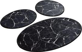 Vonios kilimėlių rinkinys Foutastic Marble 359CHL3242, juoda sp., 100 cm x 60 cm