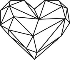 Sienos dekoracija Wallity Heart, 47 cm x 40 cm