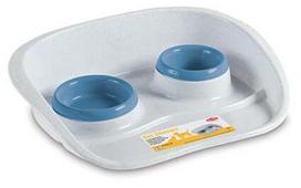 Dubenėlis gyvūnui Stefanplast Set Dinner, 0.6 l, 46 cm x 35 cm x 11 cm, mėlyna sp.