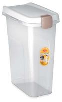 Dėžė gyvūnų ėdalui laikyti Stefanplast, 25 l, 39 x 24 x 51 cm, skaidri sp./balta sp.