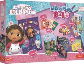 Stalo žaidimų rinkinys Trefl Gabbys Dollhouse Mix & Play 8in1, EN