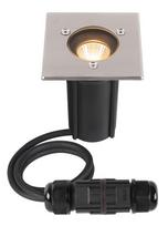 Įleidžiamas lauko šviestuvas SLV Dasar S, 4W, LED, IP67, nerūdijančiojo plieno sp., 9.5 cm x 11.5 cm