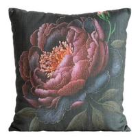 Dekoratyvinės pagalvėlės užvalkalas Linen 54, juoda sp./rožinė sp., 45 cm x 45 cm