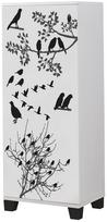 Batų spintelė Kalune Design Filinta Manyas, balta sp./juoda sp., 38 cm x 50 cm x 127 cm
