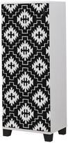 Batų spintelė Kalune Design Filinta Swan, balta sp./juoda sp., 38 cm x 50 cm x 127 cm