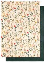 Virtuvinių rankšluosčių rinkinys Homla Farin 741012, smėlio sp./žalia sp., 65 cm x 45 cm, 2 vnt.