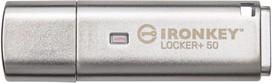 USB atmintinė Kingston IronKey Locker+ IKLP50/16GB, sidabro sp., 64GB