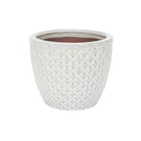 Gėlių vazonas Domoletti GG.6711.021, keramika/molis, Ø 21 cm, balta sp.