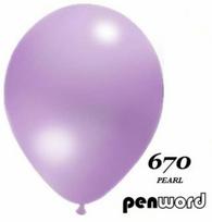 Balionų rinkinys ovalūs Penword Metalic, šviesiai violetinė sp., 100 vnt.