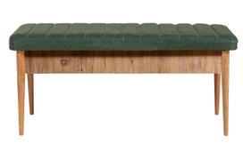 Prieškambario suoliukas Kalune Design Vina 1070-1, pušies sp/žalia sp., 110 cm x 40 cm x 51 cm