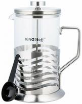 Kavinukas French Press King Hoff KH-4834, 0.6 l, skaidri sp./sidabro sp.