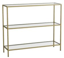 Pastatoma lentyna Kalune Design D101, skaidri sp./aukso sp., 85 cm x 100 cm x 30 cm