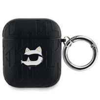 Ausinių dėklas Karl Lagerfeld KLA2PGCHPK Apple AirPods 1/2, juoda sp.