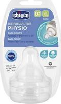 Čiulptukas buteliukui Chicco Physio Teats, 0 mėn.
