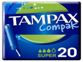 Higieniniai tamponai Tampax Compak, Super, 20 vnt.