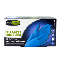 Pirštinės vienkartinės Gio`style, suaugusiems, mėlyna sp., L, 100 vnt.