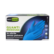Pirštinės vienkartinės Gio`style, suaugusiems, mėlyna sp., M, 100 vnt.