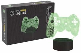 Dekoracija Manta Style Neon Lights 3D Gamepad su LED apšvietimu, 16.5 cm, 15.7 cm, įvairių spalvų