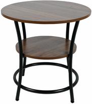 Kavos staliukas Gunda, ruda sp./juoda sp., 56 cm x 56 cm x 55 cm