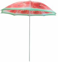 Paplūdimio skėtis Patio Poly Watermelon, 170 cm, raudona sp./žalia sp.