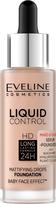 Skystas makiažo pagrindas Eveline Liquid Control HD Mattifying Drops, ivory beige sp., 003, 32 ml