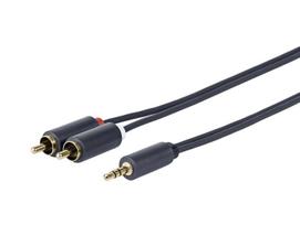 Kabelis Vivolink PROMJRCA7 3.5 mm, 2 x RCA male, 30 m, juoda sp.