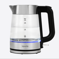 Elektrinis virdulys Lovio LVGEK001, 1.7 l, skaidri sp./sidabro sp.