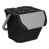 Rūšiavimo šiukšliadėžė 5five Simply Smart Plast, 24 l l, juoda sp.