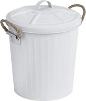 Šiukšliadėžė Wenko Gara, balta sp., 6 l, 28.5 cm x 24 cm