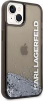 Telefono dėklas Karl Lagerfeld Translucent Liquid Glitter Case, Apple iPhone 14 Plus, juoda sp.