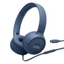 Laidinės ausinės JBL Tune 520CB Stereo wired USB-C foldable, mėlyna sp.