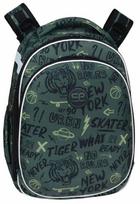Mokyklinė kuprinė CoolPack Turtle Tiger, juoda sp./žalia sp., 29 cm x 16 cm x 44 cm