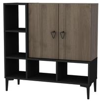Spintelė Kalune Design Platin 322RTC1501, juoda sp./riešuto sp., 35 cm x 100 cm x 100 cm