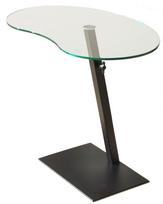 Kavos staliukas Kalune Design Fagioli, skaidri sp./juoda sp., 40 cm x 70 cm x 45 - 75 cm