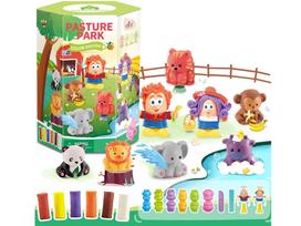 Plastilino rinkinys, su priedais Pasture Park, įvairių spalvų