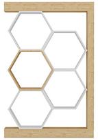 Pastatoma lentyna Kalune Design Artemis 322RTC1116, ąžuolo sp./balta sp., 140 cm x 90 cm x 24.6 cm