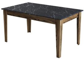Stalas Kalune Design Milan 518, juoda sp./riešuto sp., 88 cm x 145 cm x 75 cm
