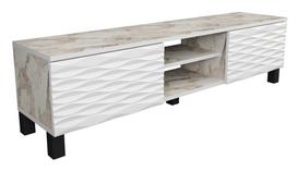 TV staliukas Kalune Design Linda, balta sp., 150 cm x 35 cm x 40.3 cm