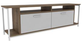 TV staliukas Kalune Design Omar, balta sp./riešuto sp., 35 cm x 160 cm x 50.8 cm