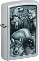 Žiebtuvėlis Zippo Animal Kingdom Design 46237, sidabro sp.
