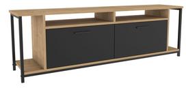 TV staliukas Kalune Design Omar, ąžuolo sp./juoda sp., 35 cm x 160 cm x 50.8 cm
