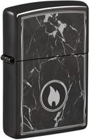 Žiebtuvėlis Zippo Marble Flame Design 46571, juoda sp./pilka sp.